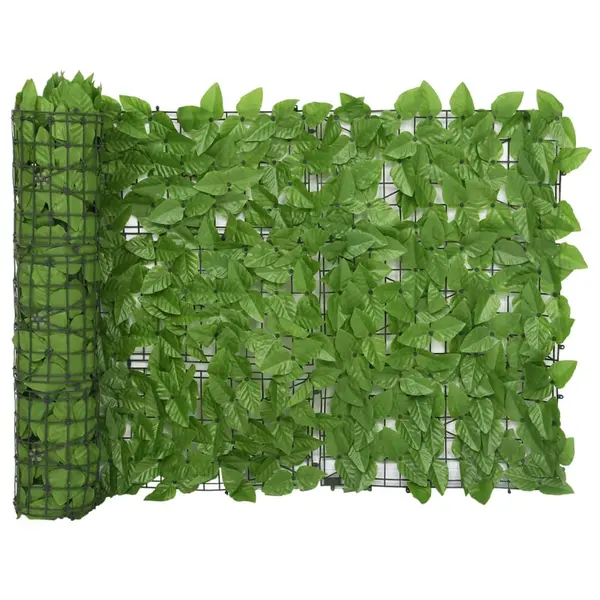 Gossi paravan de balcon, frunze verzi, 500x75 cm