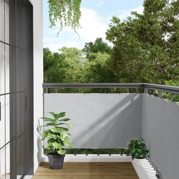 Gossi paravan de balcon, gri, 300x75 cm, pvc