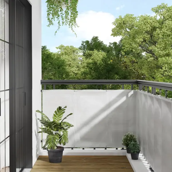 Gossi paravan de balcon gri deschis 90x500 cm 100% poliester oxford