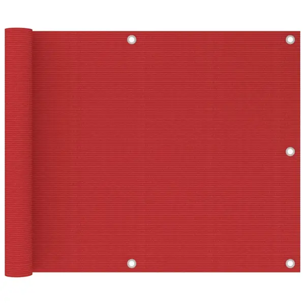 Gossi paravan de balcon, rosu, 75 x 500 cm, hdpe