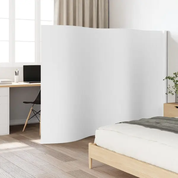 Gossi paravan de camera, alb, 165x400 cm , bambus