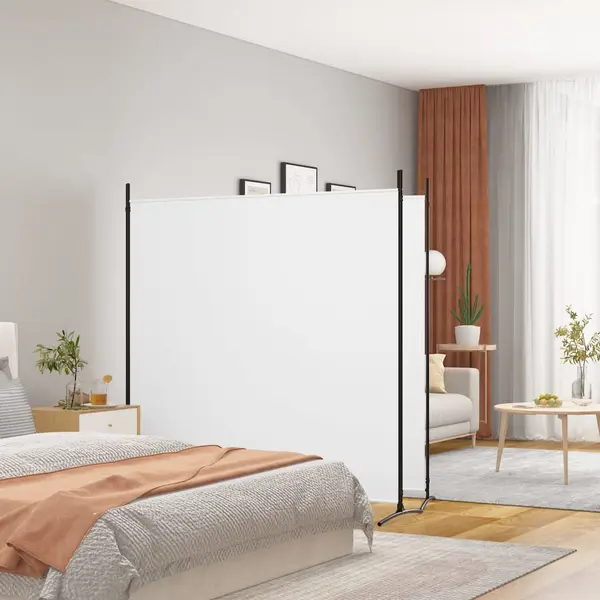 Gossi paravan de camera cu 2 panouri, alb, 348x180 cm