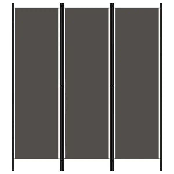 Gossi paravan de camera cu 3 panouri, antracit, 150 x 180 cm