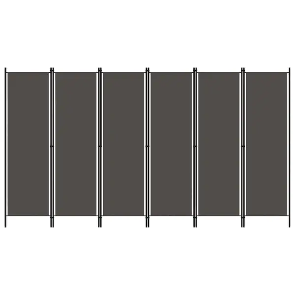 Gossi paravan de camera cu 6 panouri, antracit, 300 x 180 cm
