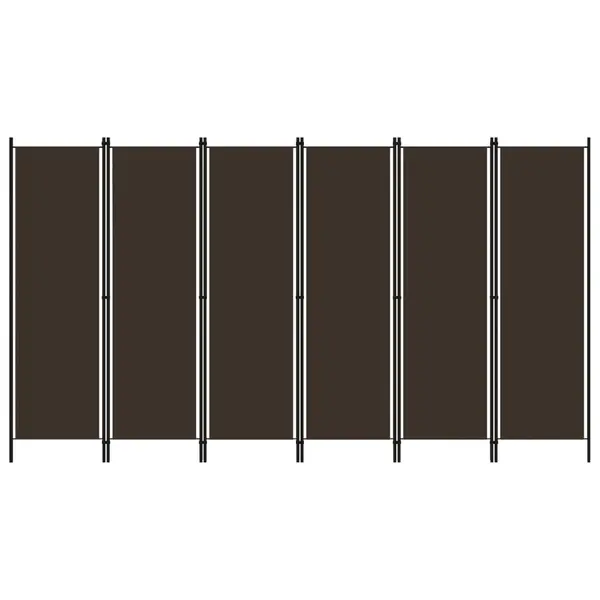 Gossi paravan de camera cu 6 panouri, maro, 300 x 180 cm