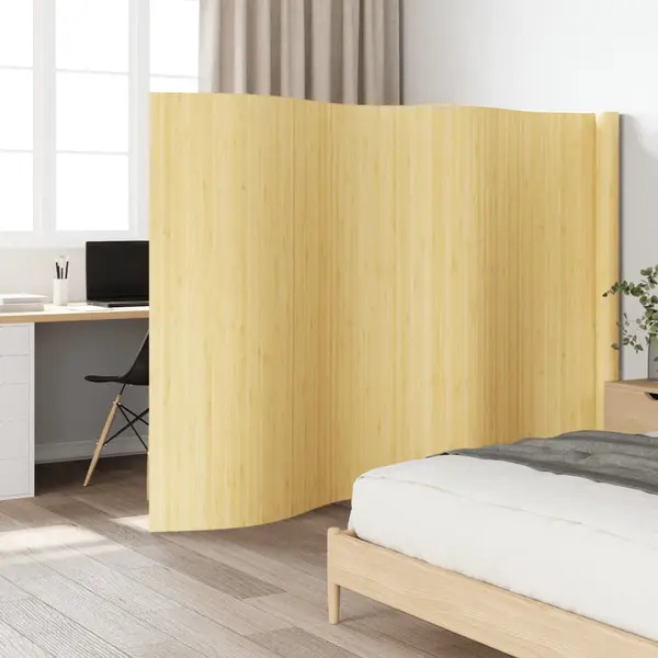 Gossi paravan de camera, natural deschis, 165x600, bambus
