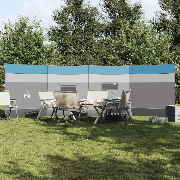 Gossi paravan de camping, albastru, 510x153 cm, impermeabil