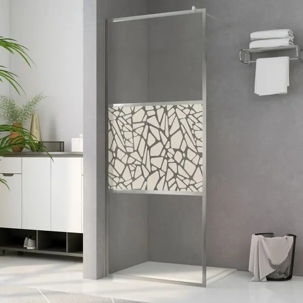 Gossi paravan de dus walk-in, 115 x 195 cm, sticla esg, model piatra