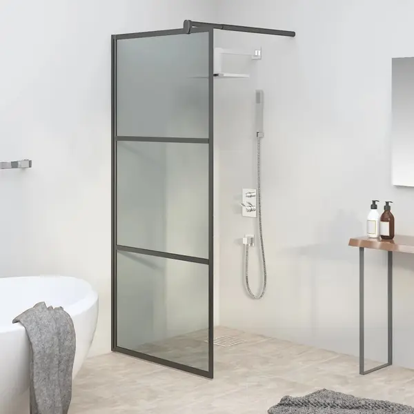 Gossi paravan de dus walk-in 80x195 cm sticla esg inchisa negru