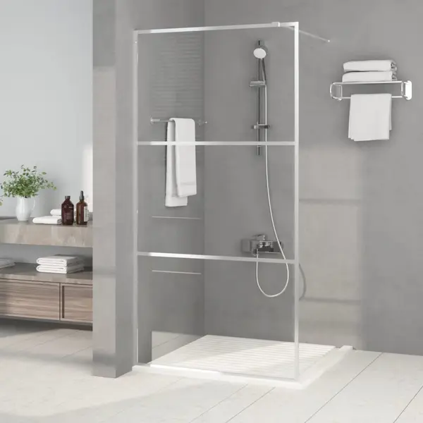 Gossi paravan dus walk-in argintiu 100x195 cm sticla esg transparenta