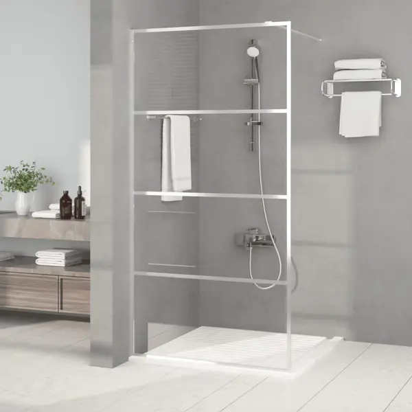 Gossi paravan dus walk-in argintiu 100x195 cm sticla esg transparenta