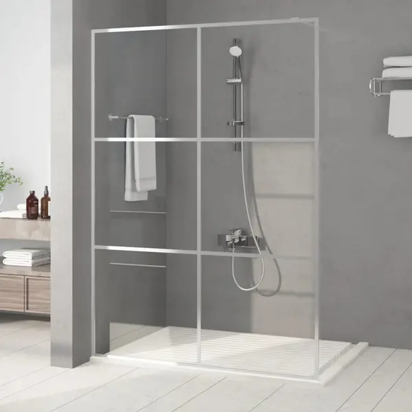 Gossi paravan dus walk-in argintiu 140x195 cm sticla esg transparenta