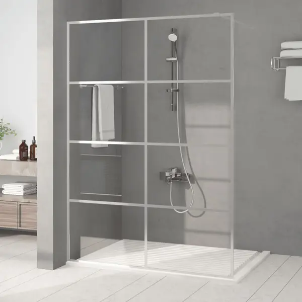 Gossi paravan dus walk-in argintiu 140x195 cm sticla esg transparenta