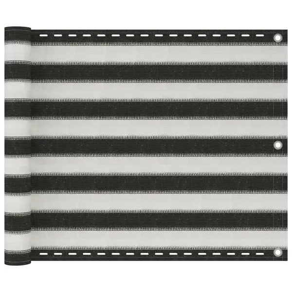 Gossi paravan pentru balcon, antracit si alb, 75 x 300 cm, hdpe