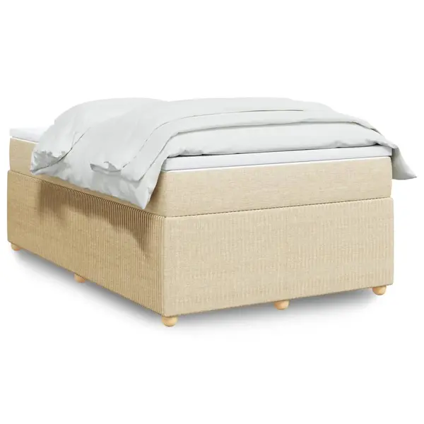 Gossi pat box spring cu saltea, crem, 120x200 cm, textil