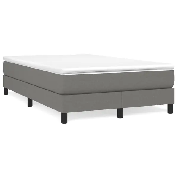Gossi pat box spring cu saltea, gri inchis, 120x190 cm, textil