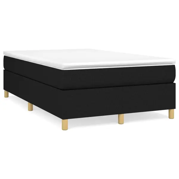 Gossi pat box spring cu saltea, negru, 120x190 cm, catifea