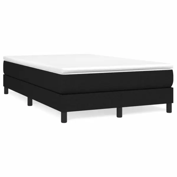 Gossi pat box spring cu saltea, negru, 120x190 cm, catifea