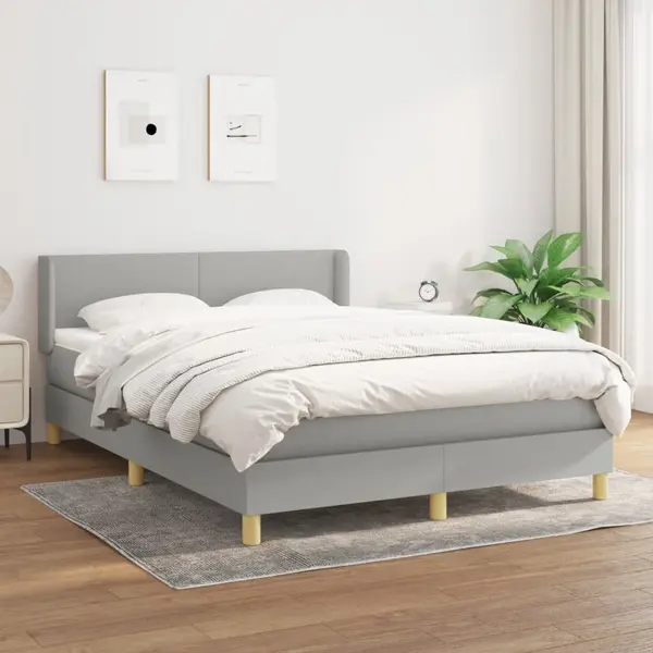 Gossi pat continental, gri deschis, 140x200 cm, material textil