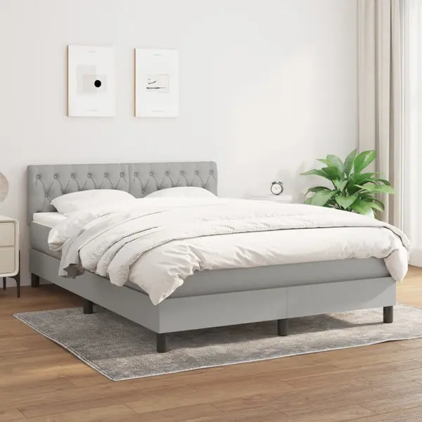 Gossi pat continental, gri deschis, 140x200 cm, material textil