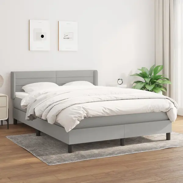 Gossi pat continental, gri deschis, 140x200 cm, material textil
