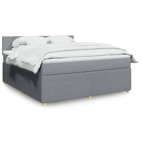 Gossi pat continental, gri deschis, 180x200 cm, material textil