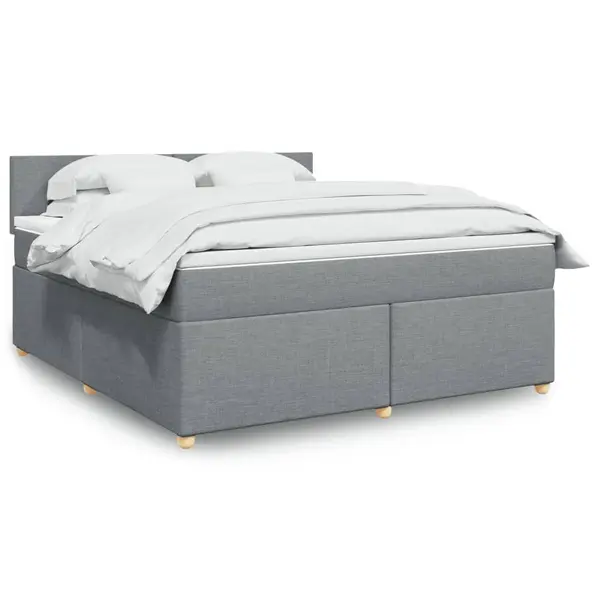Gossi pat continental, gri deschis, 180x200 cm, material textil