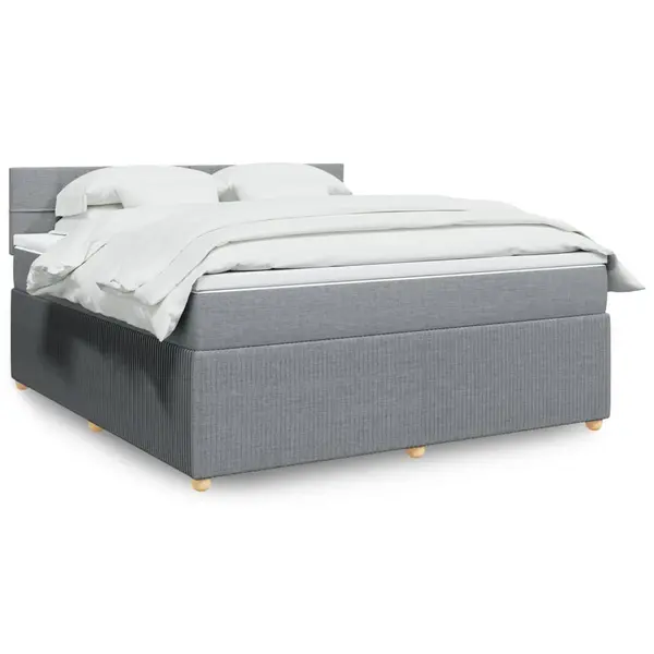 Gossi pat continental, gri deschis, 180x200 cm, material textil
