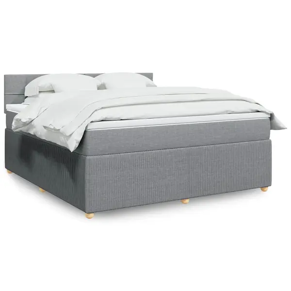 Gossi pat continental, gri deschis, 180x200 cm, material textil