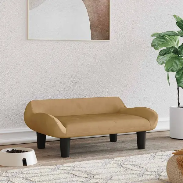 Gossi pat de caini, maro, 70x40x24 cm, catifea