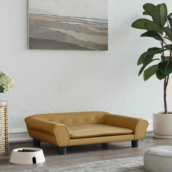 Gossi pat de caini, maro, 70x48x22 cm, catifea