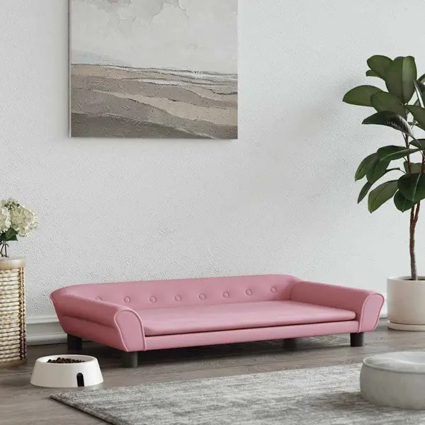 Gossi pat de caini, roz, 100x50x21 cm, catifea