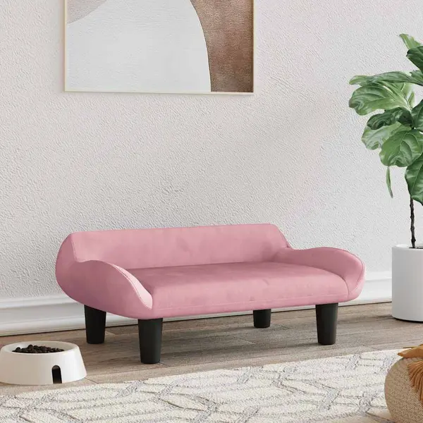Gossi pat de caini, roz, 70x40x24 cm, catifea