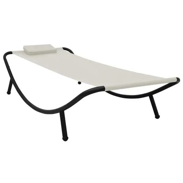 Gossi pat de gradina, crem, 200 x 90 cm, otel