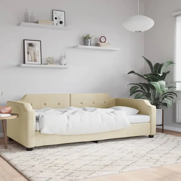 Gossi pat de zi, crem, 90x200 cm, material textil