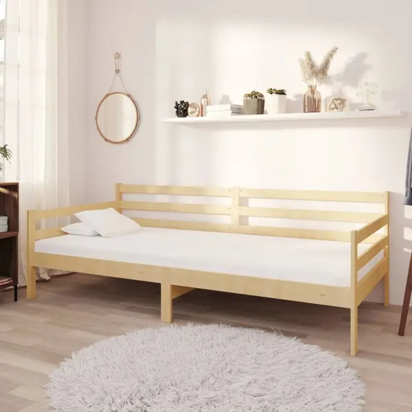 Gossi pat de zi cu saltea, 90x200 cm, lemn masiv de pin