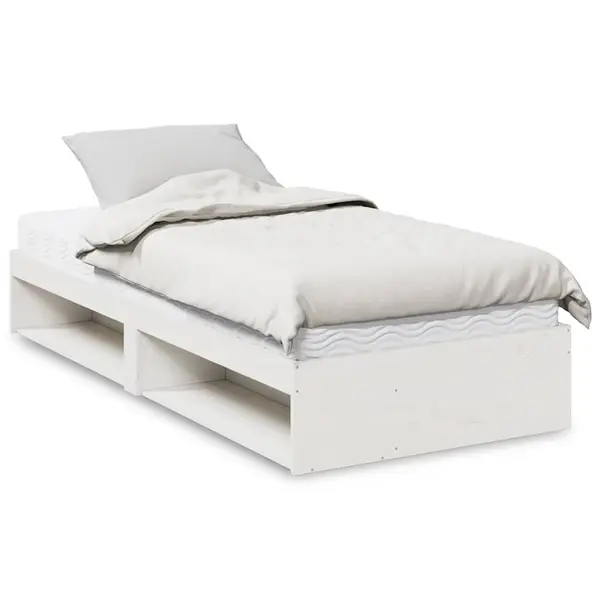 Gossi pat de zi cu saltea alb 100x200 cm lemn masiv de pin