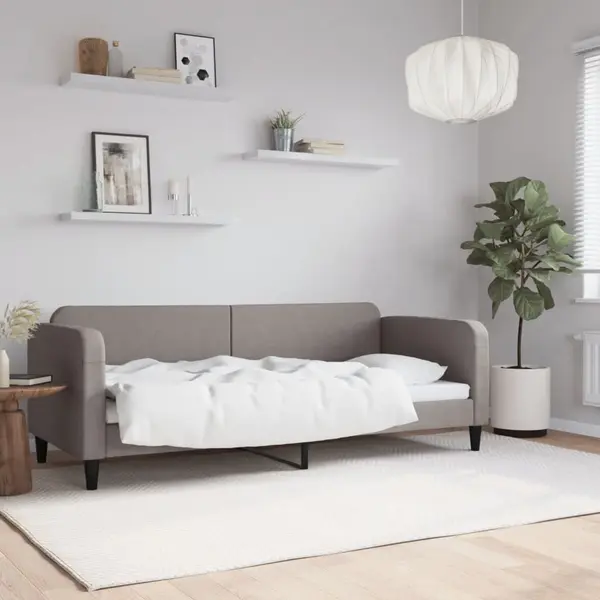 Gossi pat de zi, gri taupe, 80x200 cm, material textil