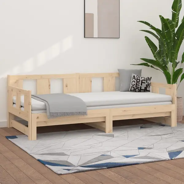 Gossi pat extensibil de zi, 2x(90x190) cm, lemn masiv de pin