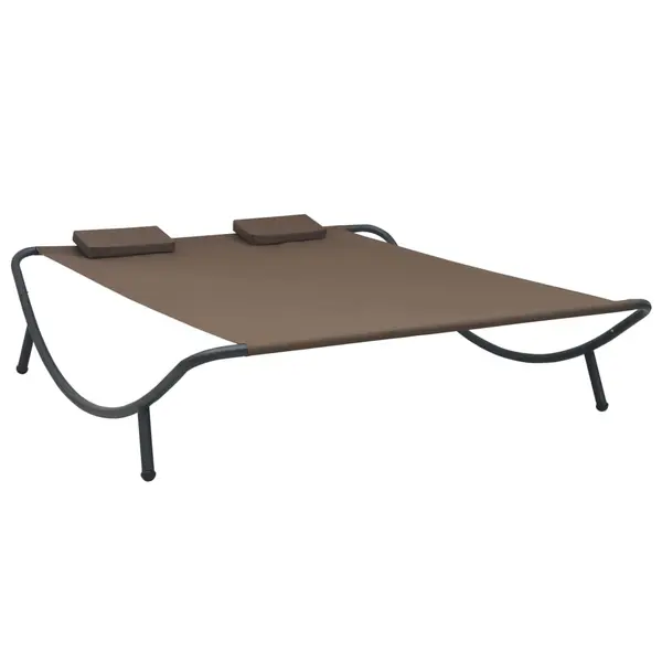 Gossi pat sezlong de exterior, maro, material textil