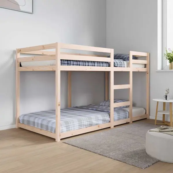 Gossi pat supraetajat fara saltea, 90x190 cm, lemn masiv de pin