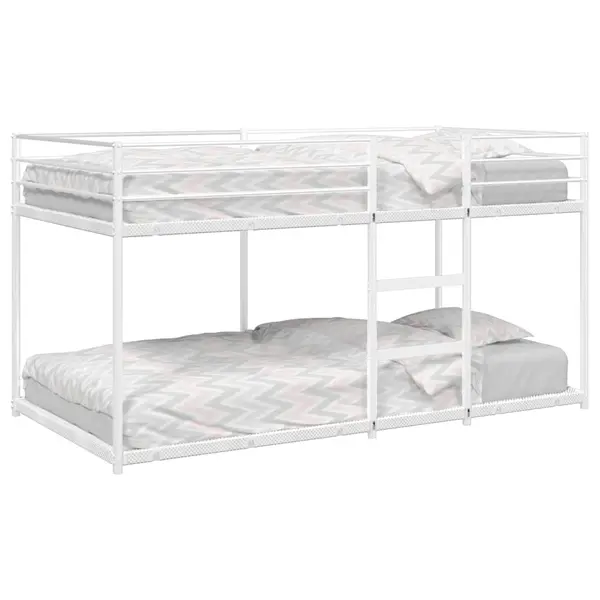 Gossi pat supraetajat fara saltea alb 90x200 cm otel