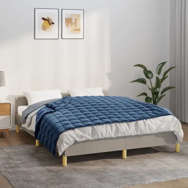 Gossi patura anti-stres, albastru, 122x183 cm, 5 kg, material textil