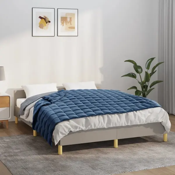 Gossi patura cu greutati, albastru, 150x200 cm, 11 kg, textil