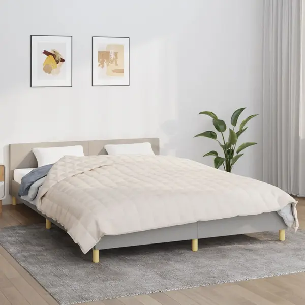 Gossi patura cu greutati, crem deschis, 220x235 cm, 15 kg, textil
