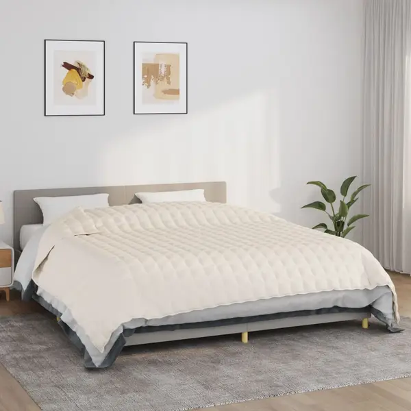 Gossi patura cu greutati, crem deschis, 220x260 cm, 15 kg, textil