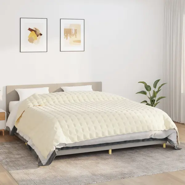 Gossi patura cu greutati, crem deschis, 235x290 cm, 11 kg, textil