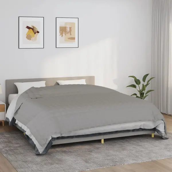 Gossi patura cu greutati, gri, 200x260 cm, 15 kg, material textil