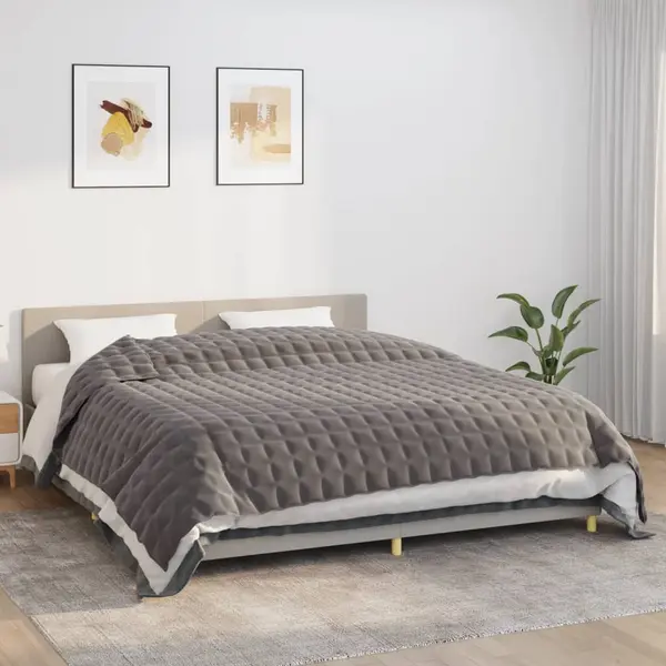 Gossi patura cu greutati, gri, 235x290 cm, 11 kg, material textil