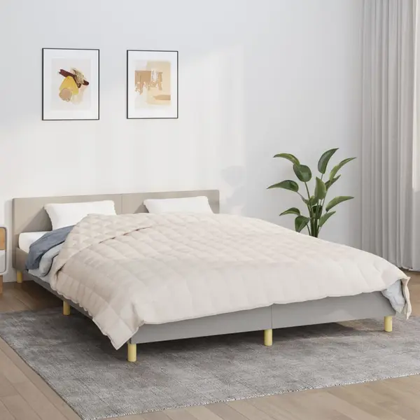 Gossi patura grea, crem deschis, 220x230 cm, 11 kg, material textil